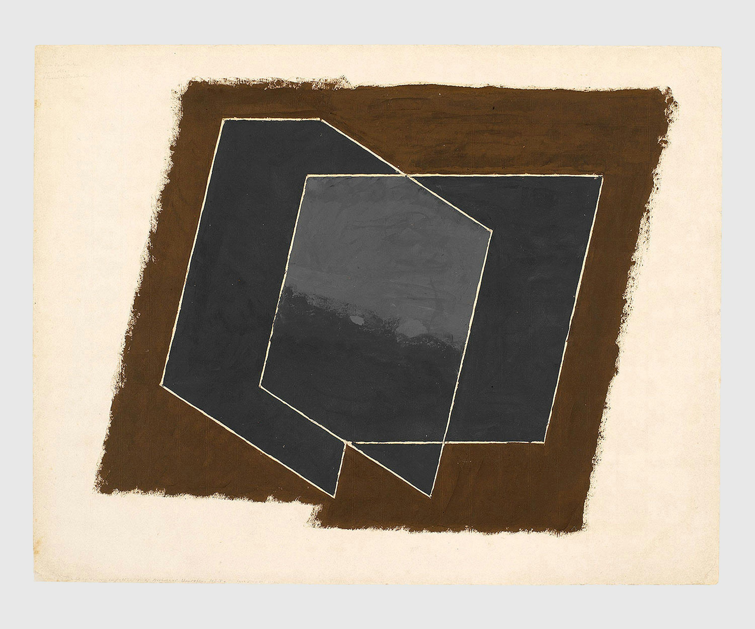A painting by Josef Albers, titled Study for Penetrating Gray, dated 1942.